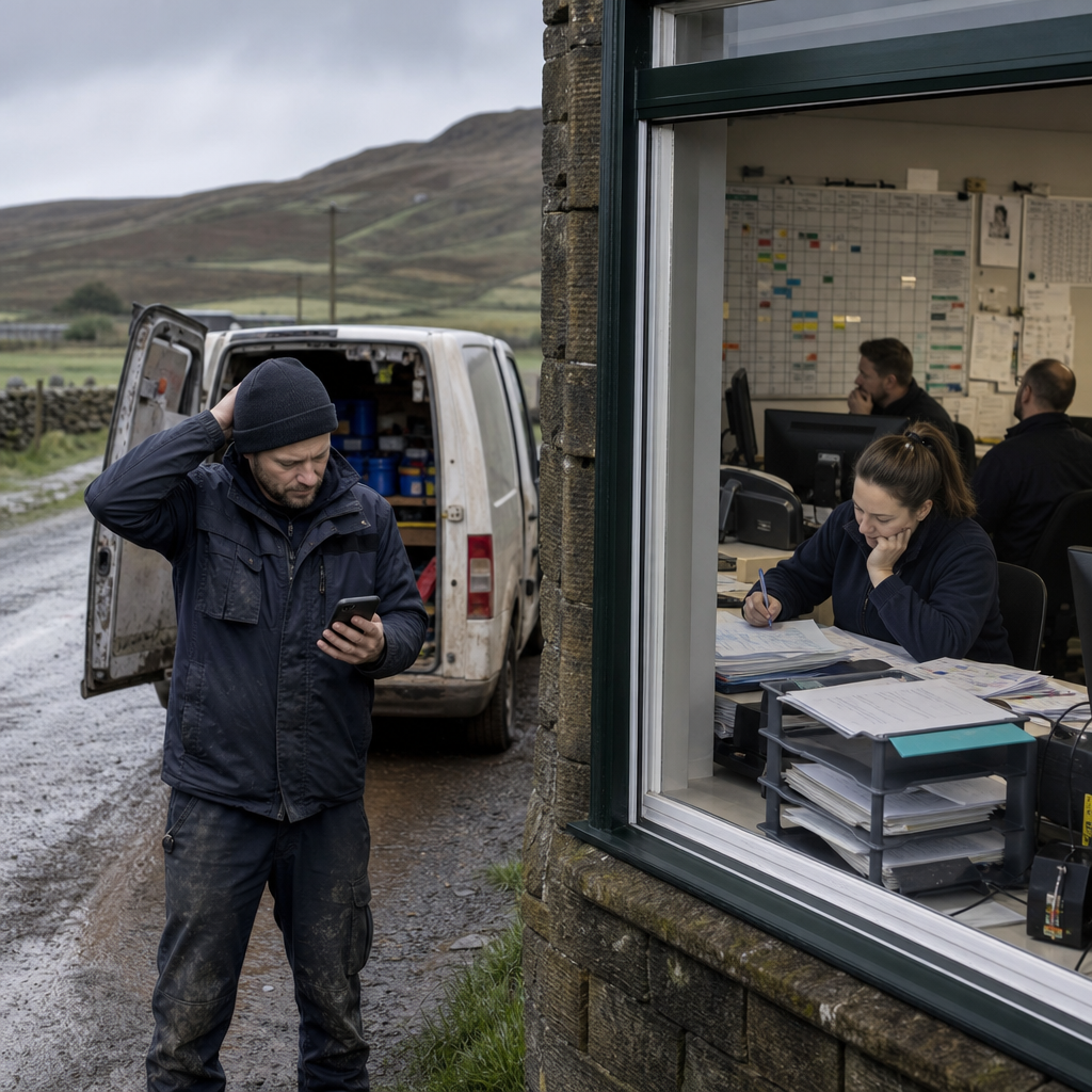 Field service adoption barriers across office and rural operations